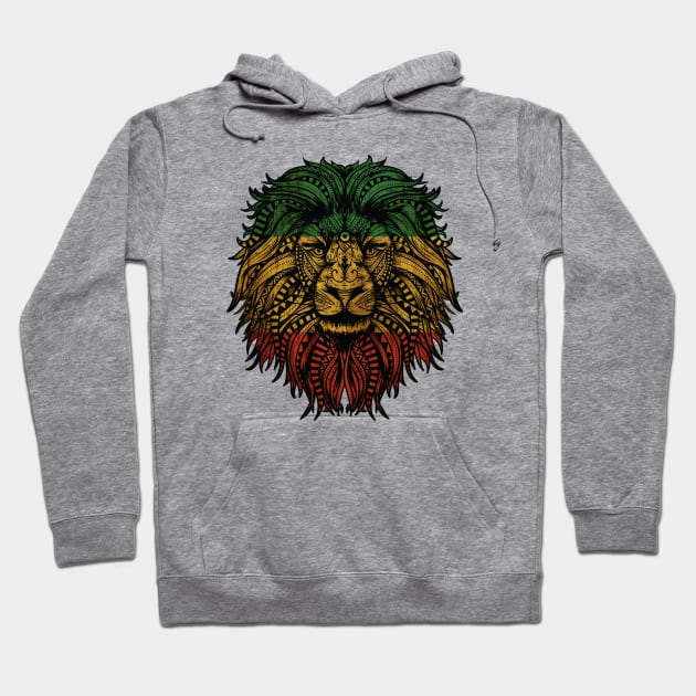 Rasta Lion Roots Rock Reggae Hoodie by UNDERGROUNDROOTS